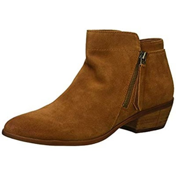 SAM EDELMAN Camel Suede Ankle Booties - Wide - Picture 3 of 10